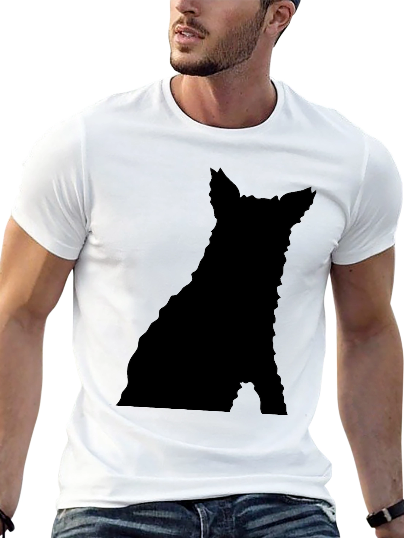 Black Dog Silhouette T-Shirt