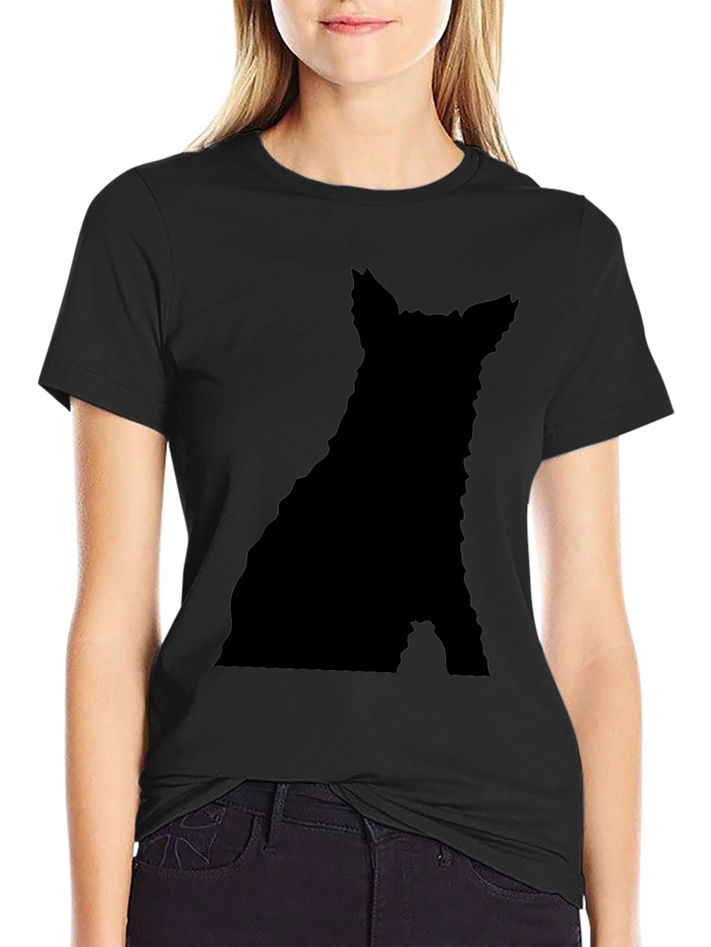 Black Dog Silhouette T-Shirt