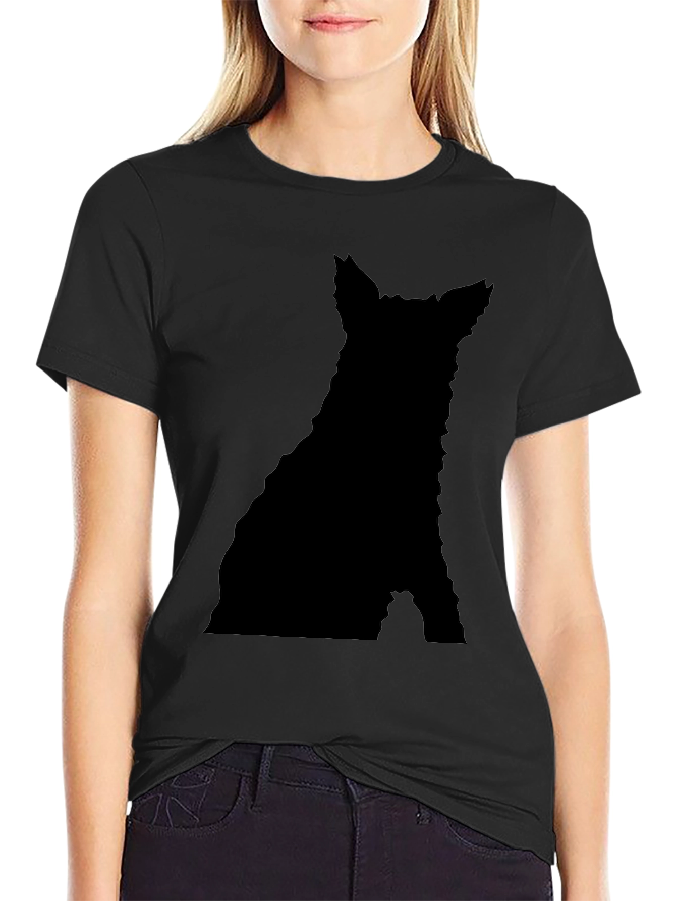 Black Dog Silhouette T-Shirt