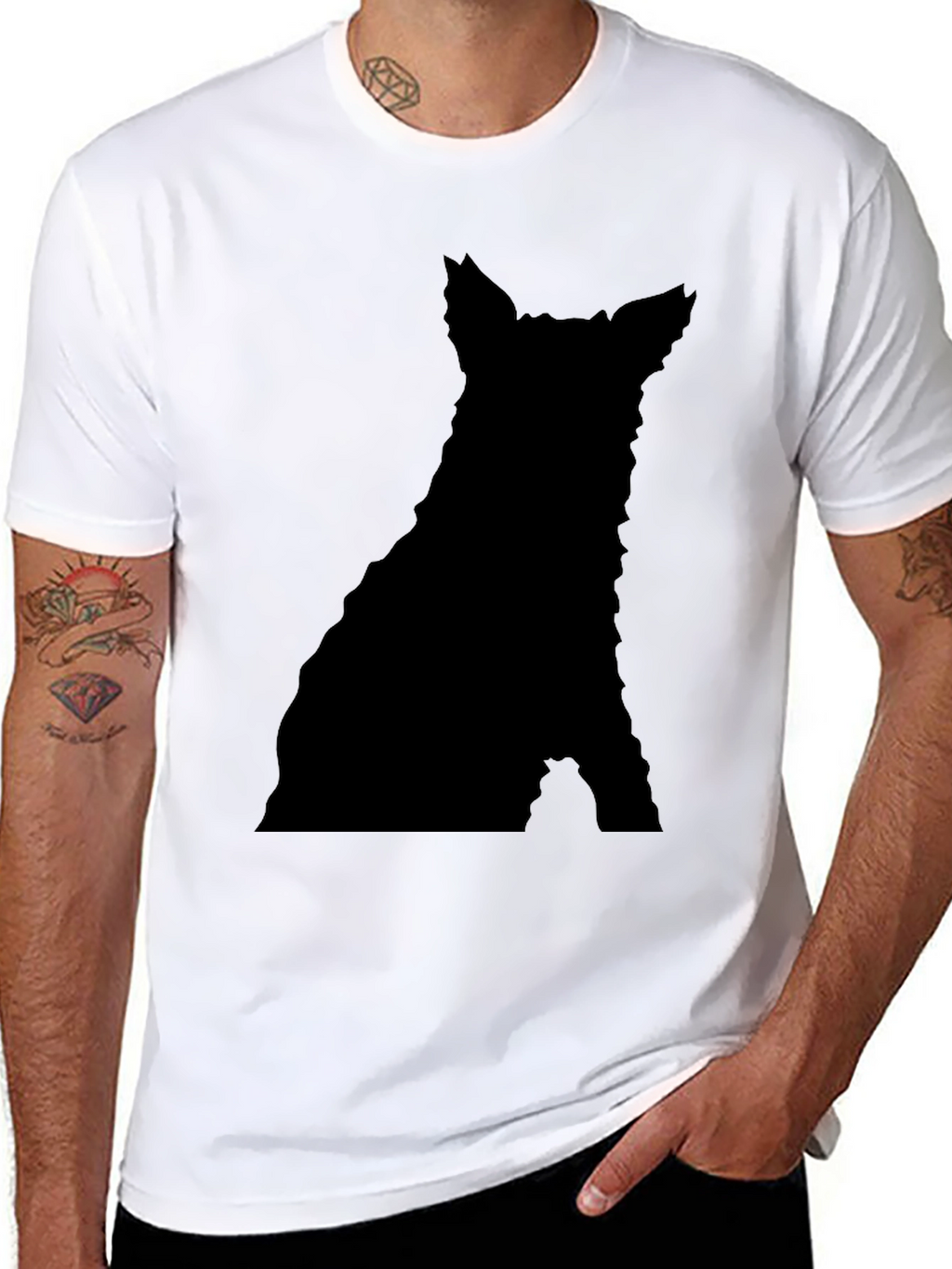 Black Dog Silhouette T-Shirt