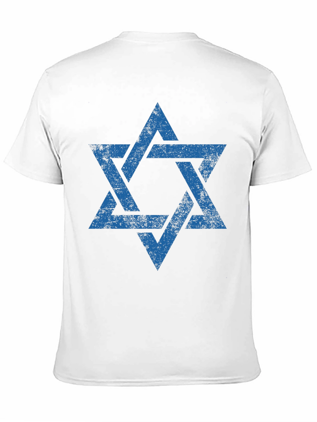 Distressed Star of David Graphic Tee - Black
