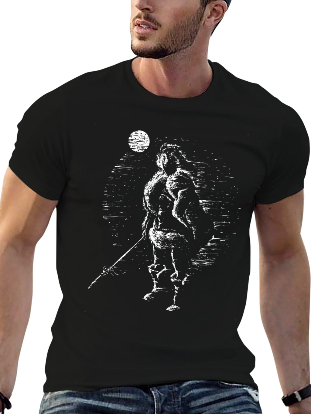 Warrior Graphic Black T-Shirt