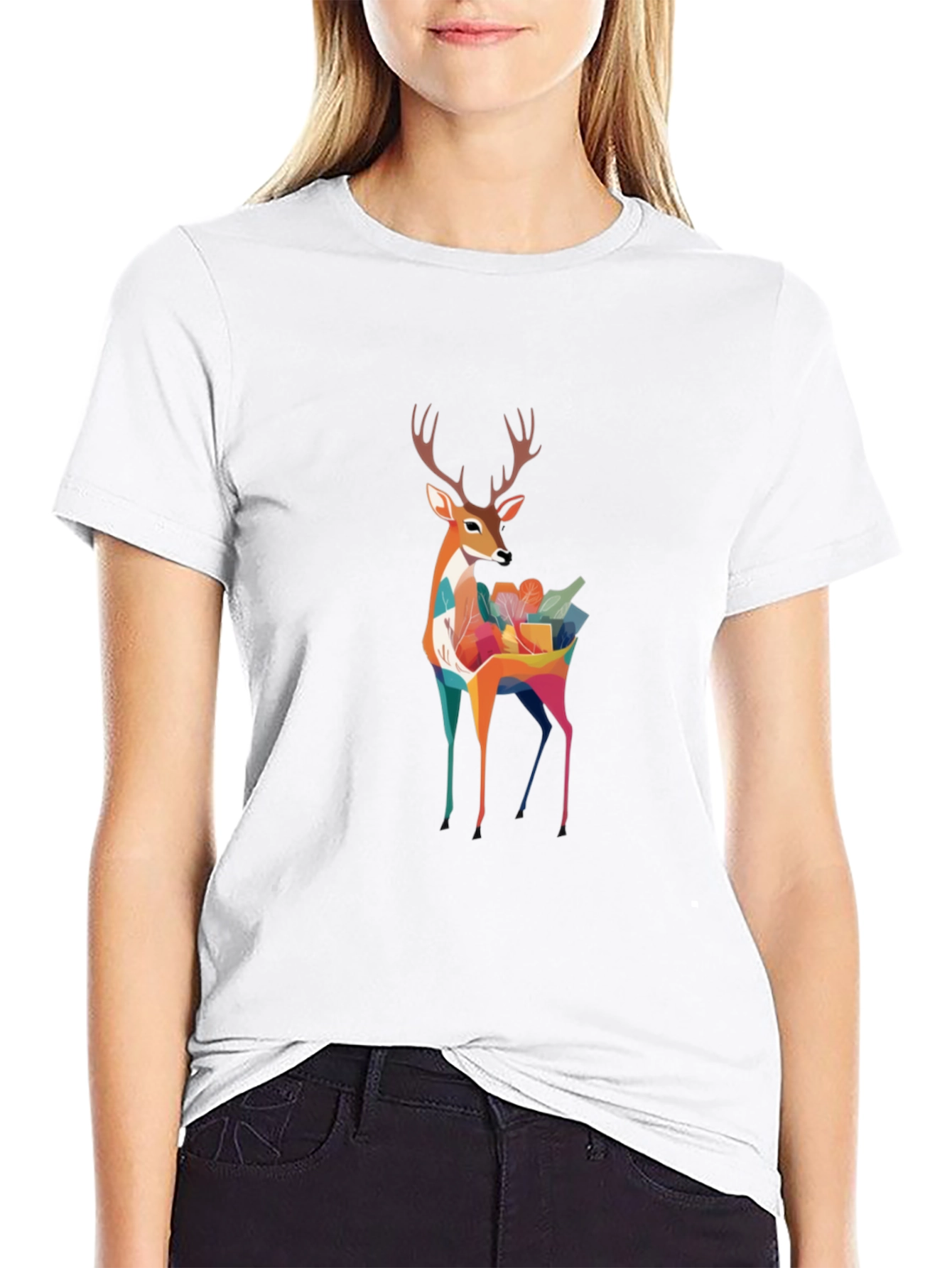 Deer With Gifts Graphic T-Shirt