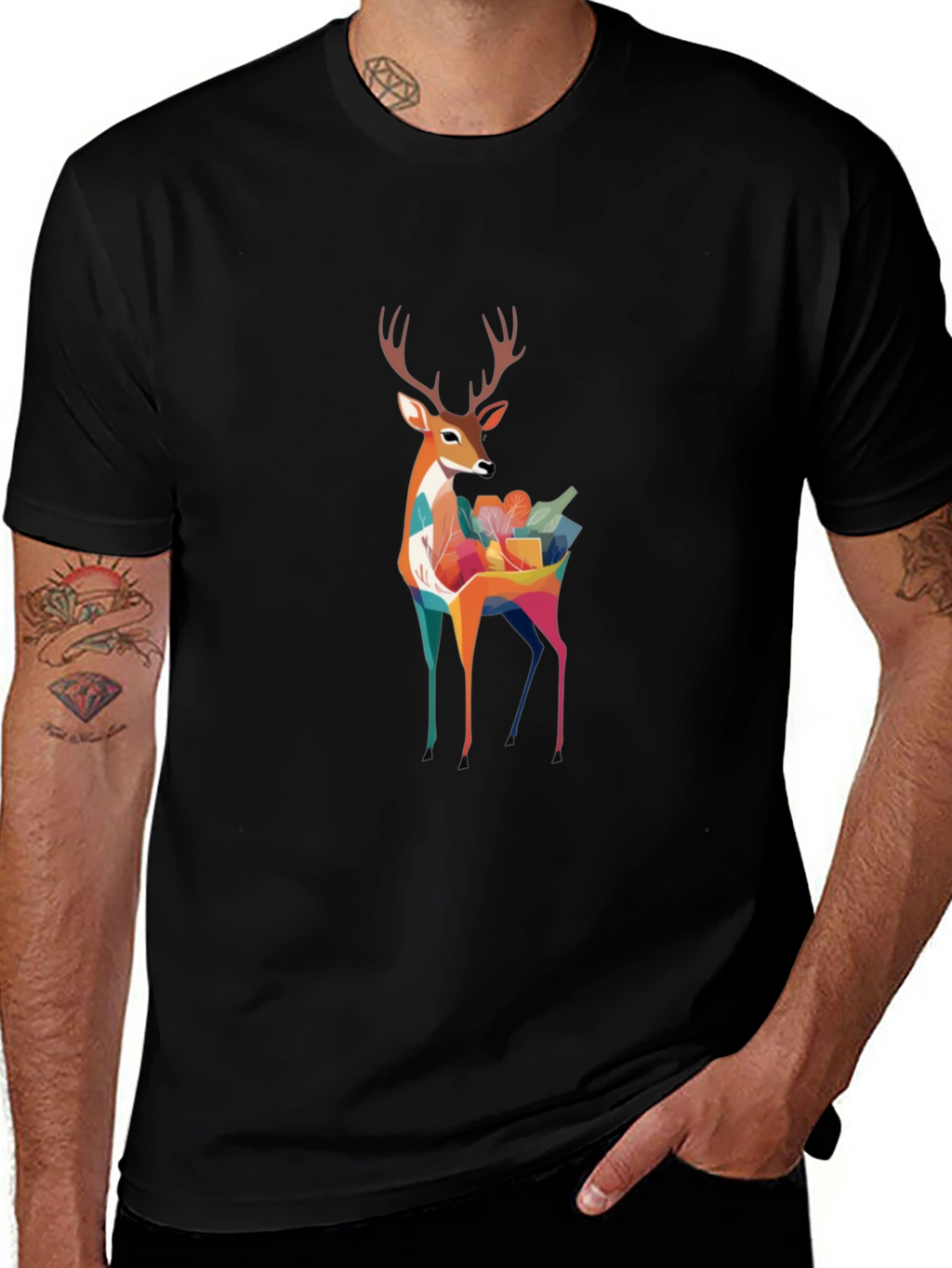 Deer With Gifts Graphic T-Shirt