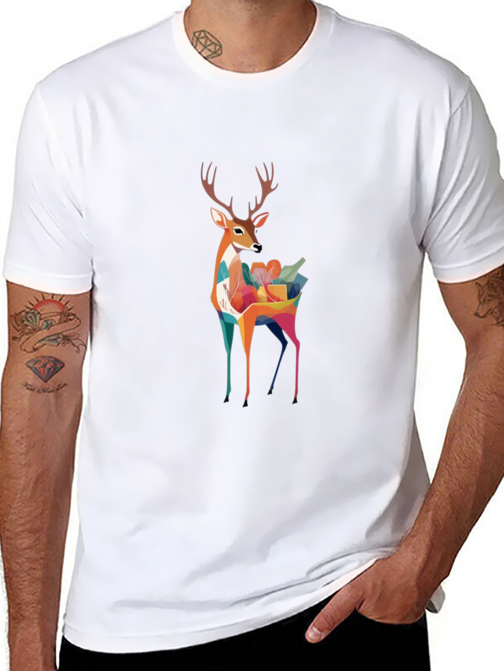 Deer With Gifts Graphic T-Shirt