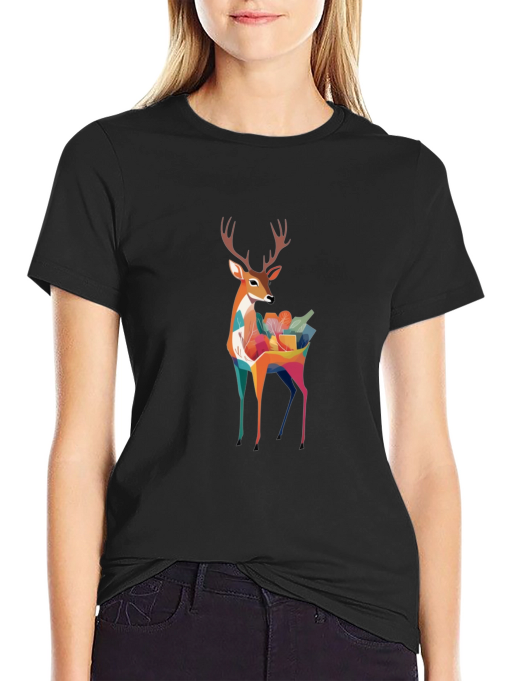 Deer With Gifts Graphic T-Shirt