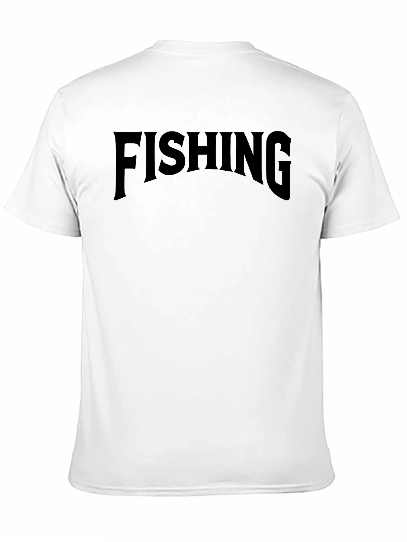 Fishing Graphic Tee - Black Cotton Blend