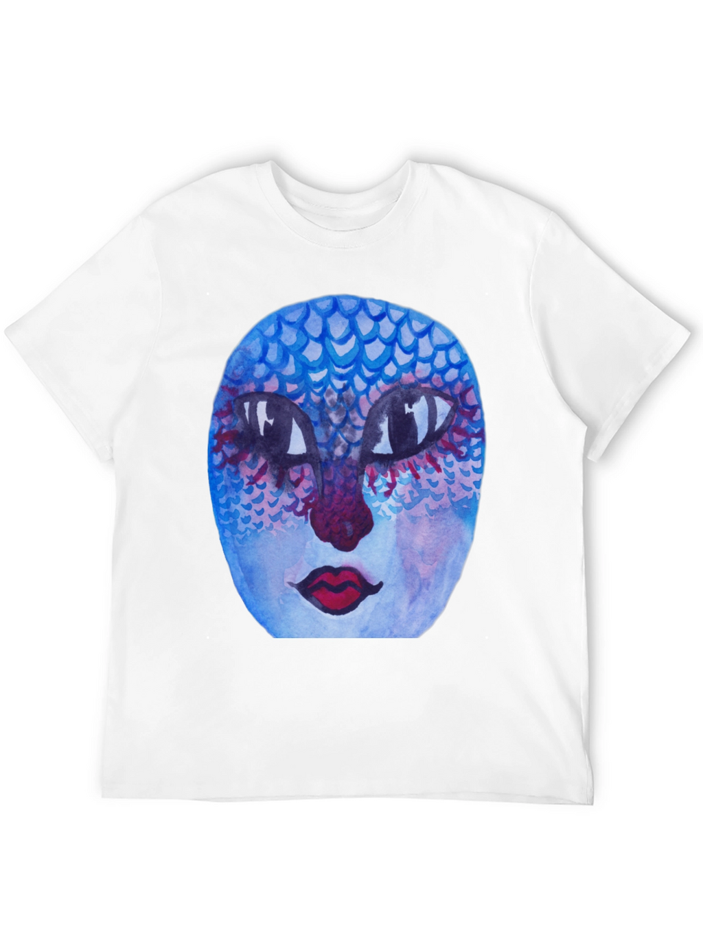 Unique Artistic Face Graphic Tee - Black