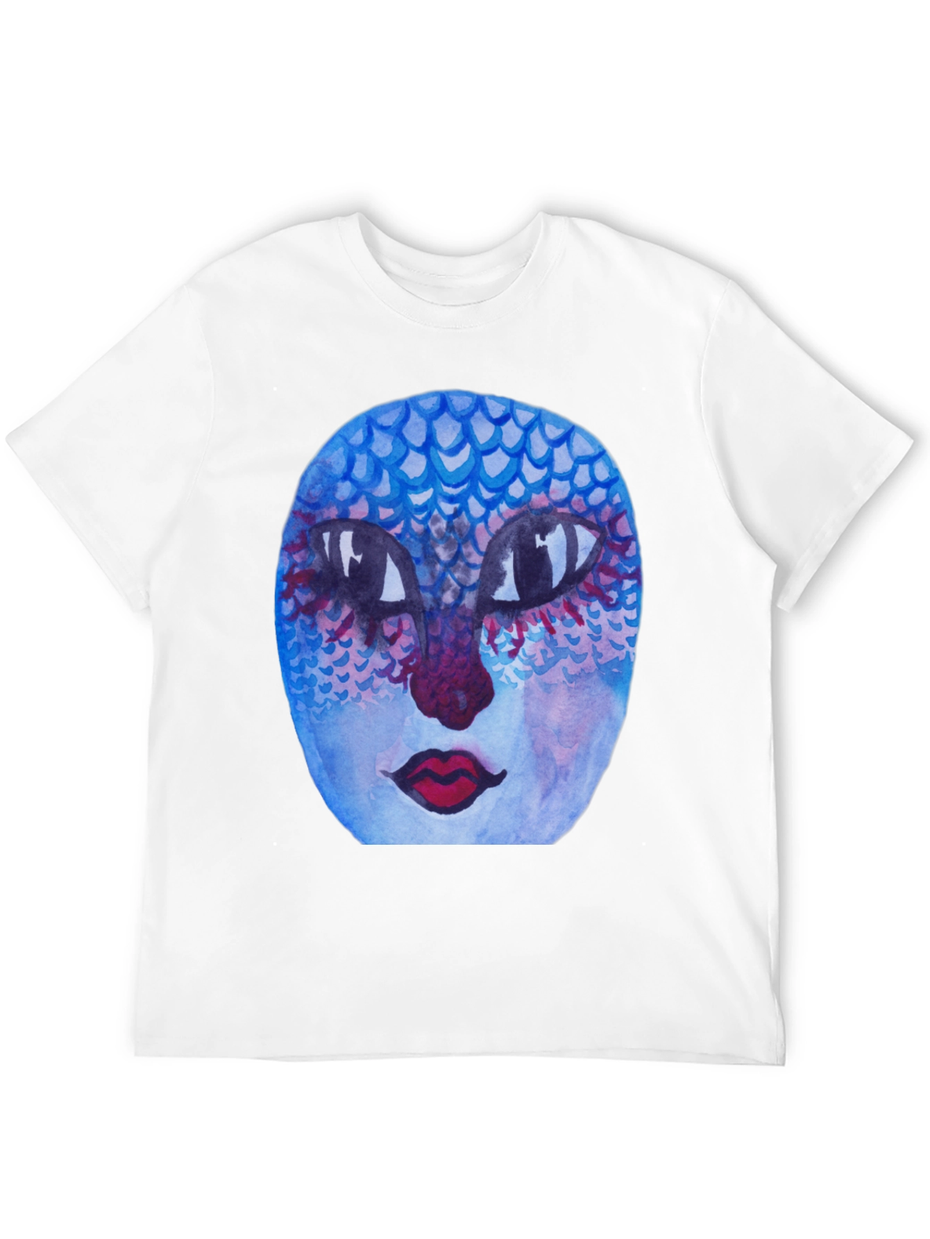 Unique Artistic Face Graphic Tee - Black