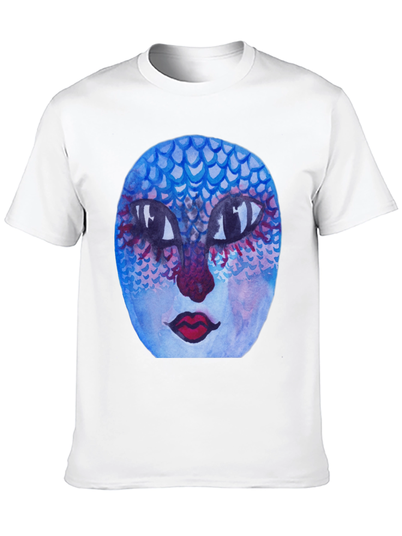 Unique Artistic Face Graphic Tee - Black