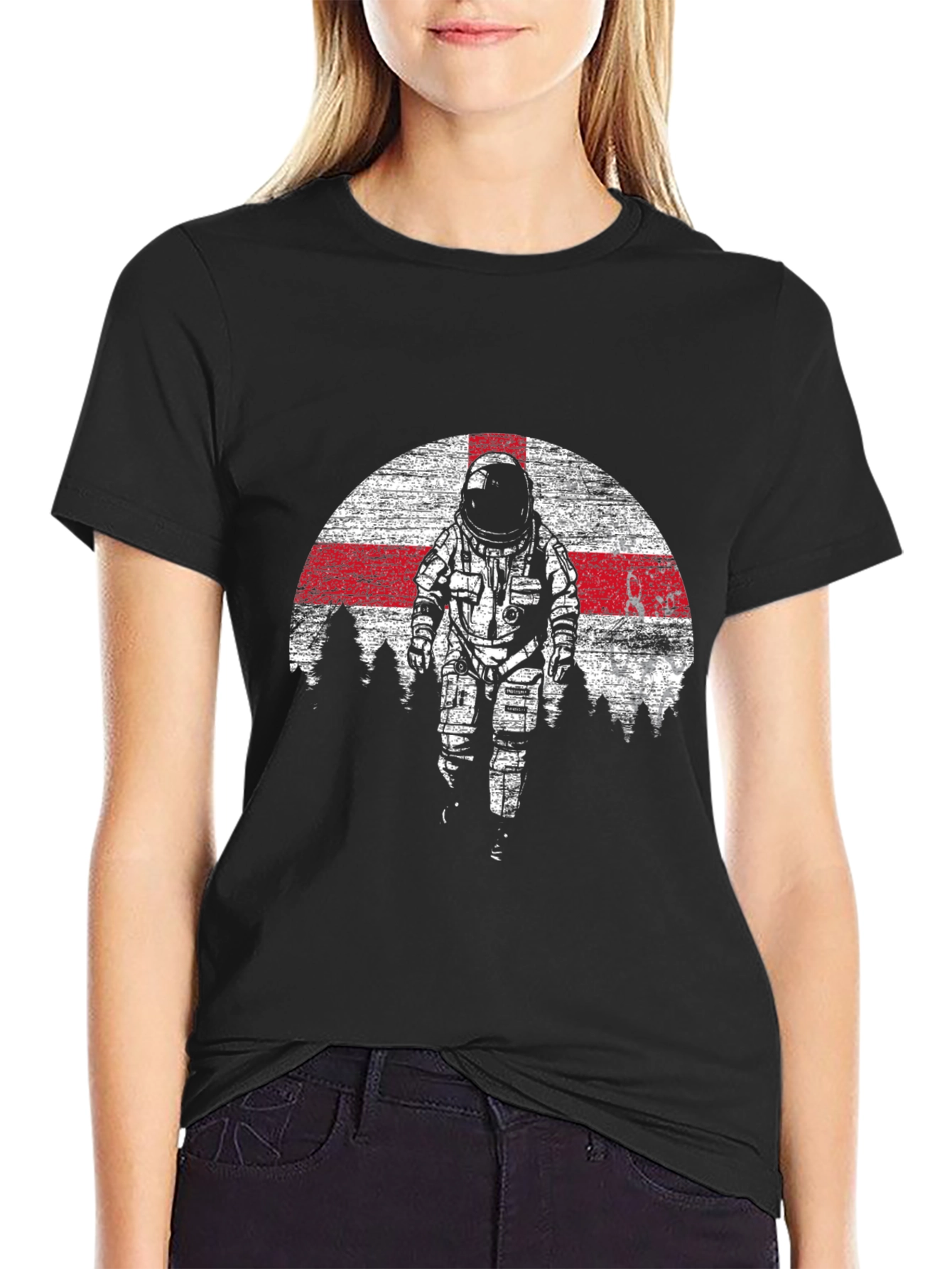 Astronaut England Flag Graphic Tee