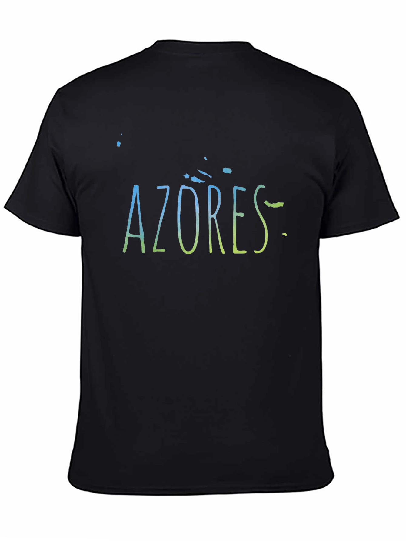 Azores Islands Graphic Print Black T-Shirt