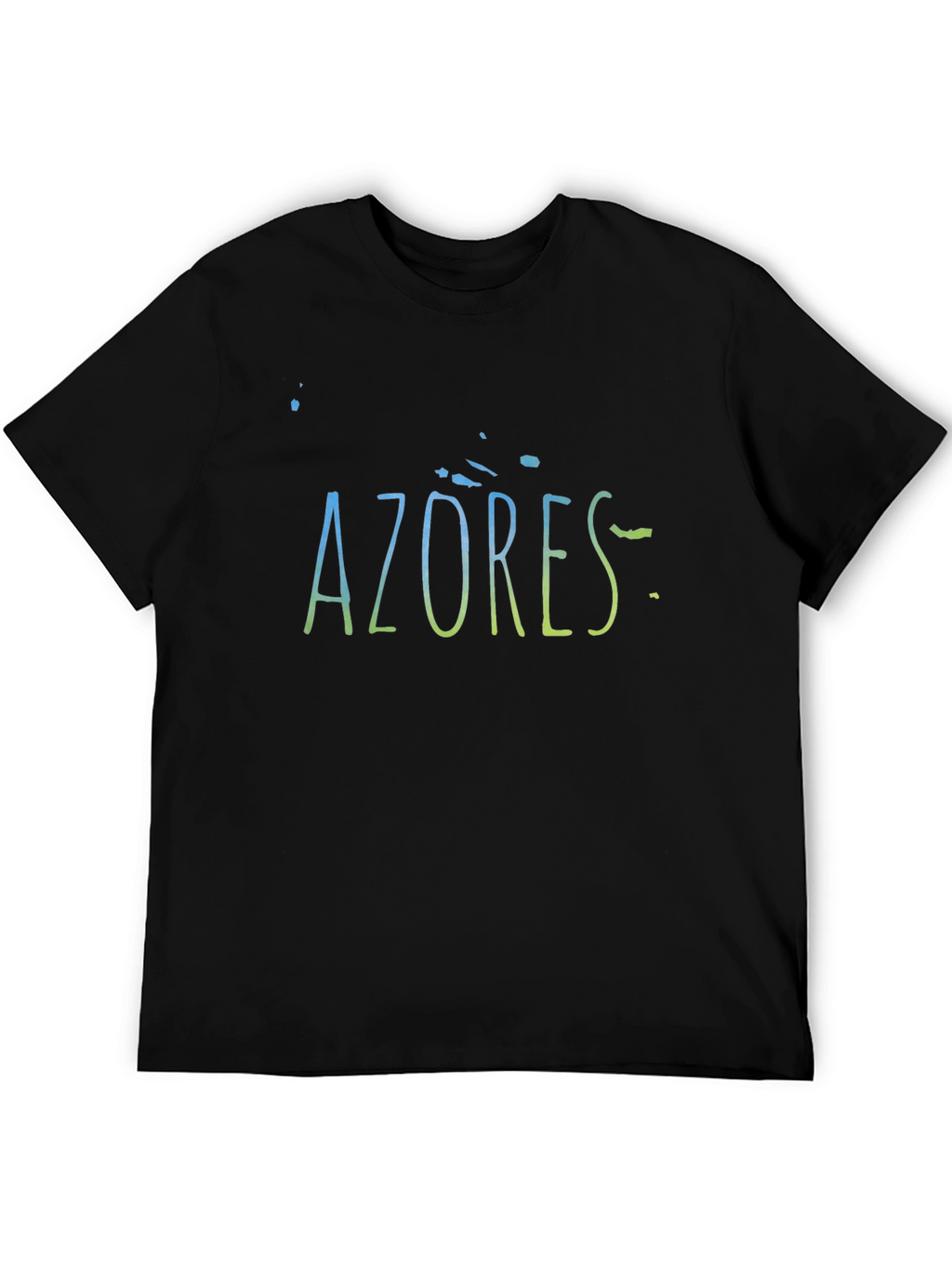 Azores Islands Graphic Print Black T-Shirt