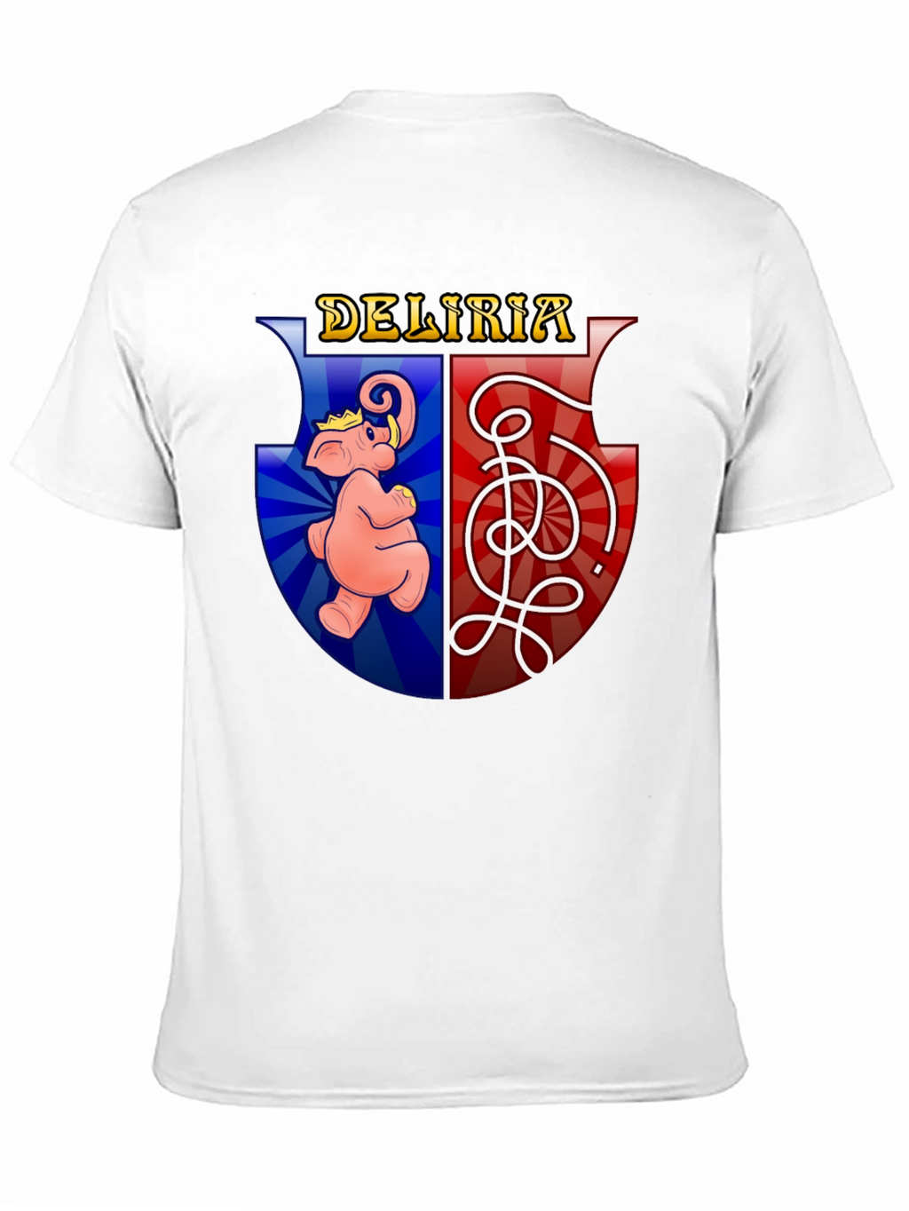 Deliria T-Shirt: Unique Graphic Print Black Tee