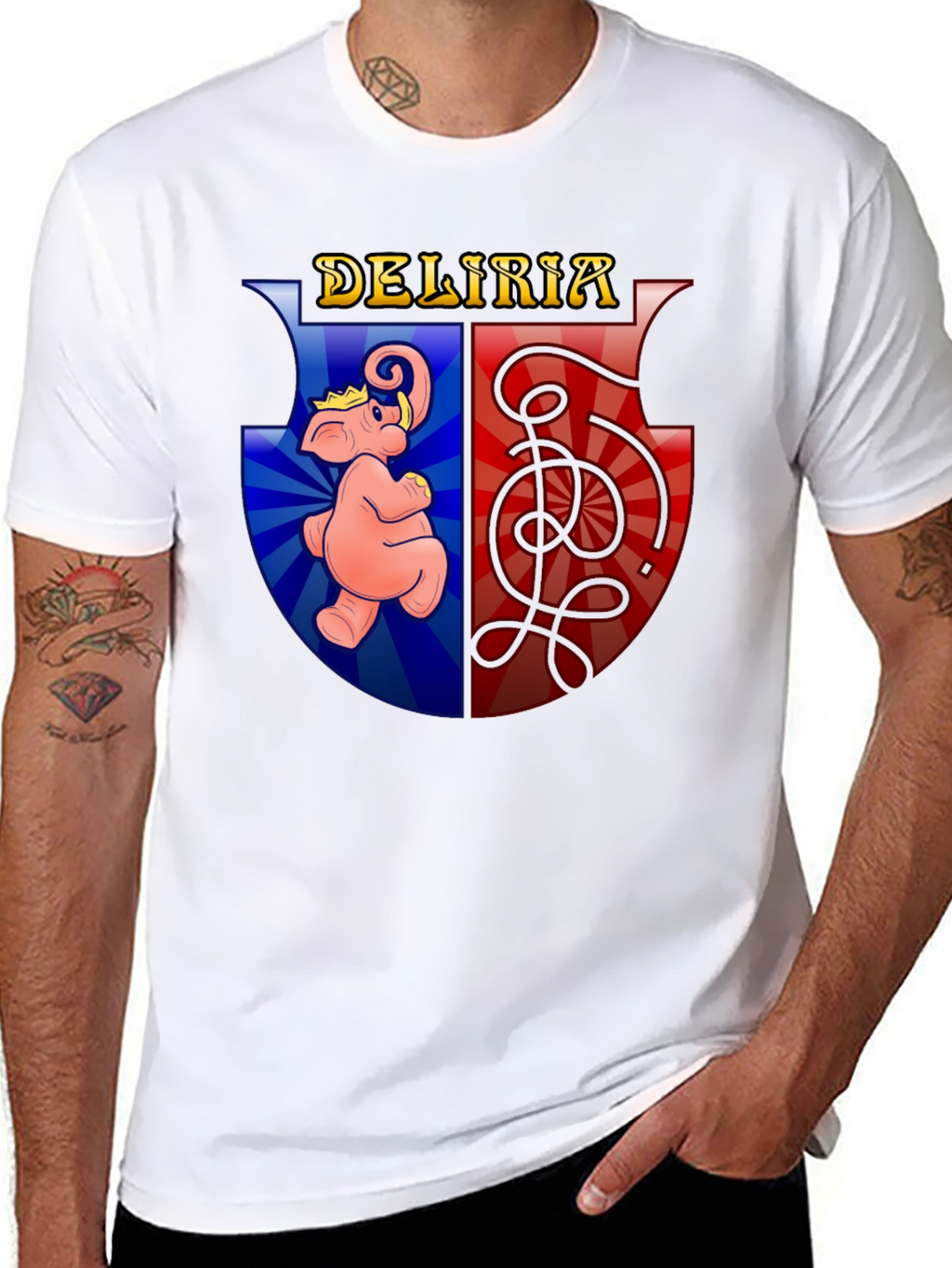Deliria T-Shirt: Unique Graphic Print Black Tee