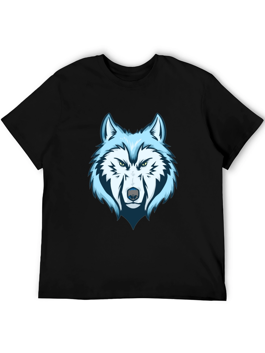 Cool Wolf Graphic Tee - Mens Black T-Shirt
