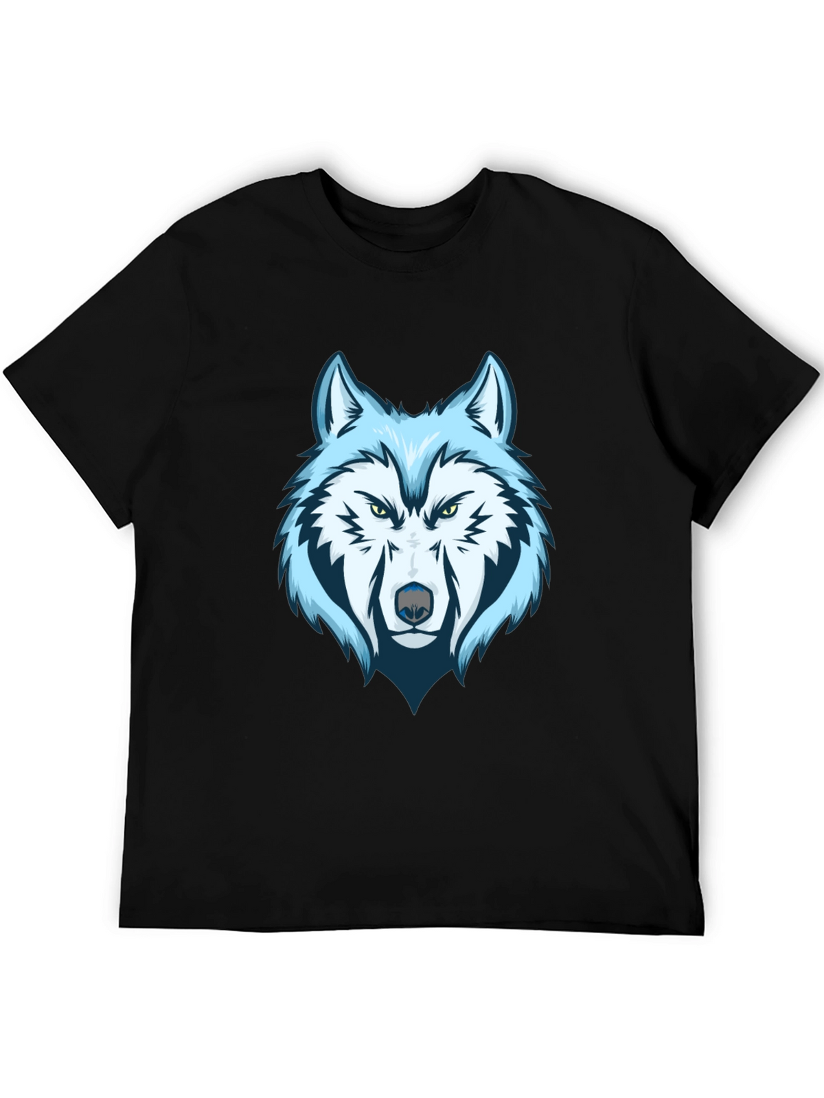 Cool Wolf Graphic Tee - Mens Black T-Shirt