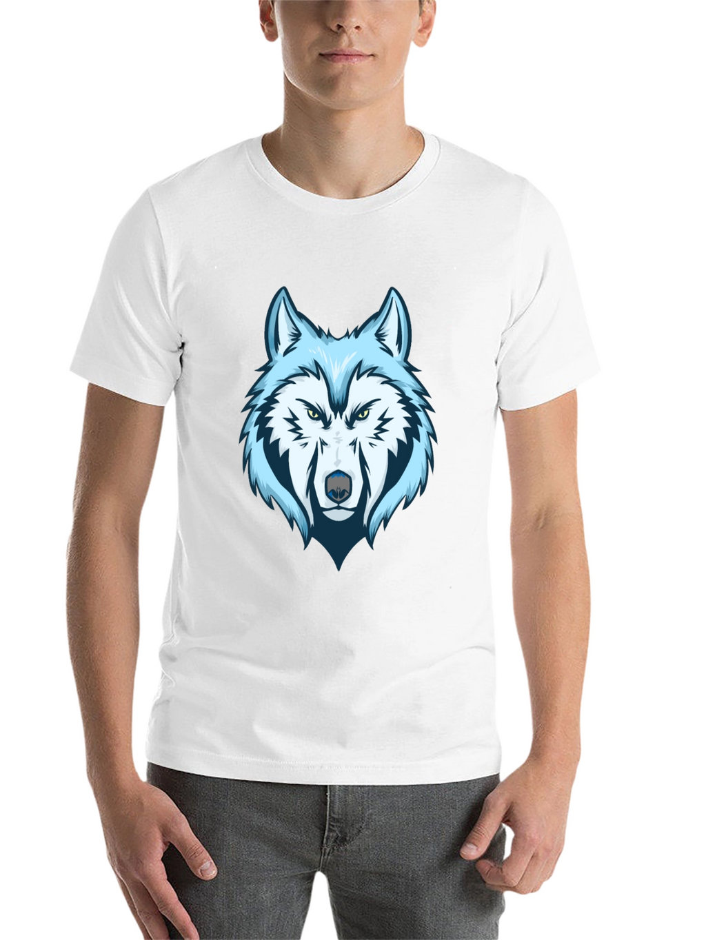 Cool Wolf Graphic Tee - Mens Black T-Shirt