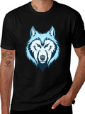 Cool Wolf Graphic Tee - Mens Black T-Shirt