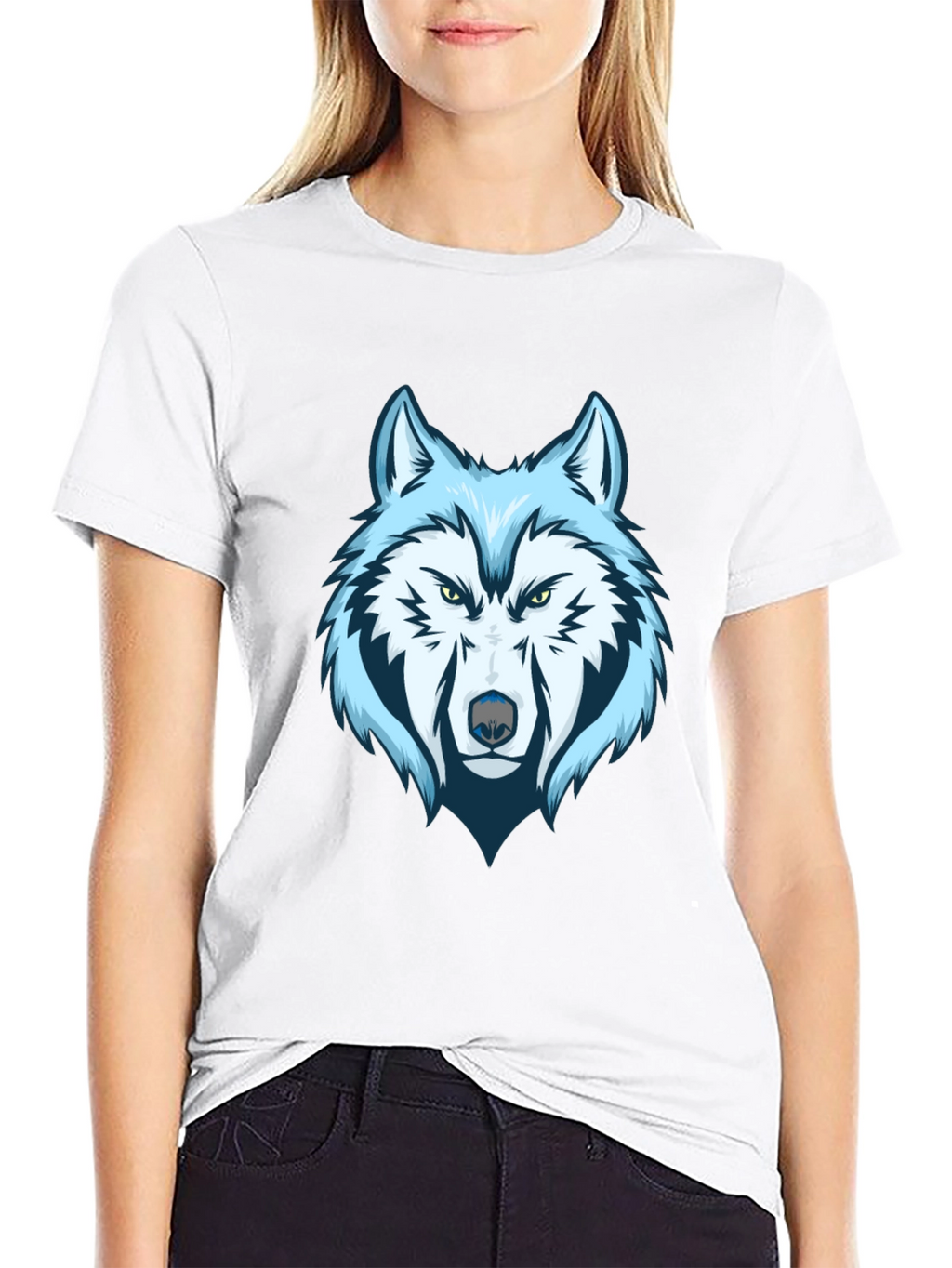 Cool Wolf Graphic Tee - Mens Black T-Shirt