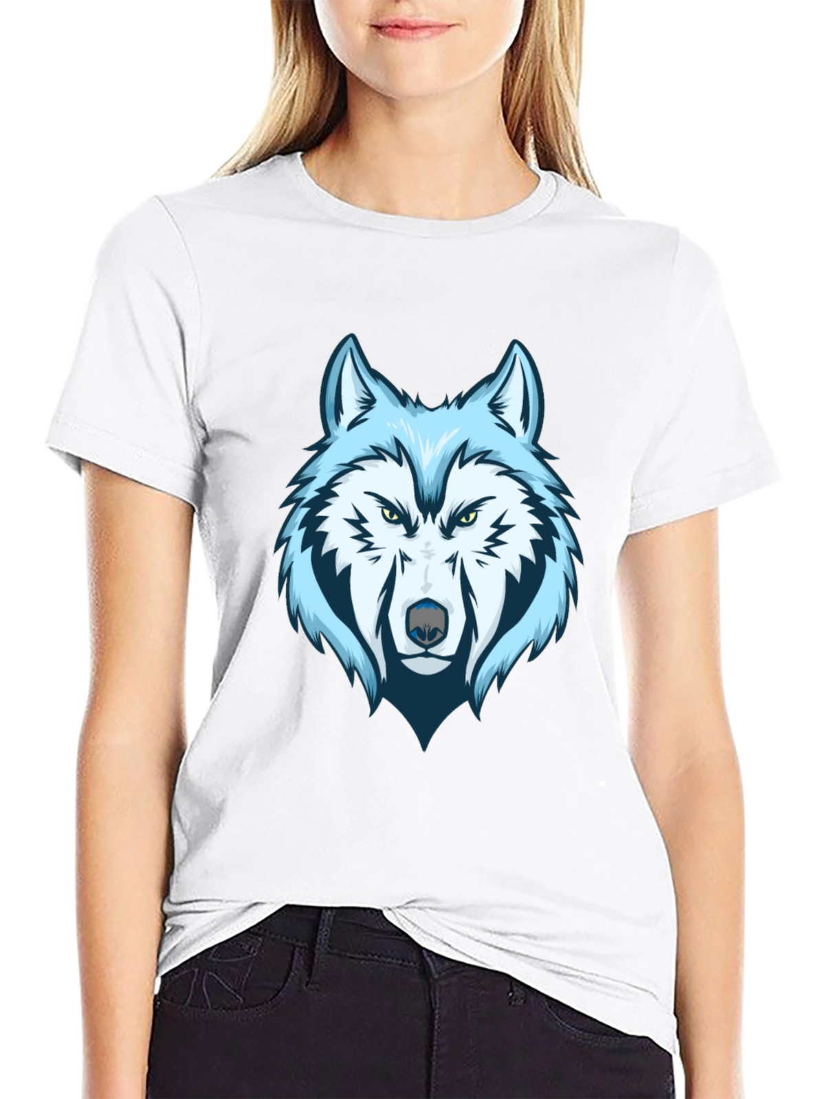 Cool Wolf Graphic Tee - Mens Black T-Shirt