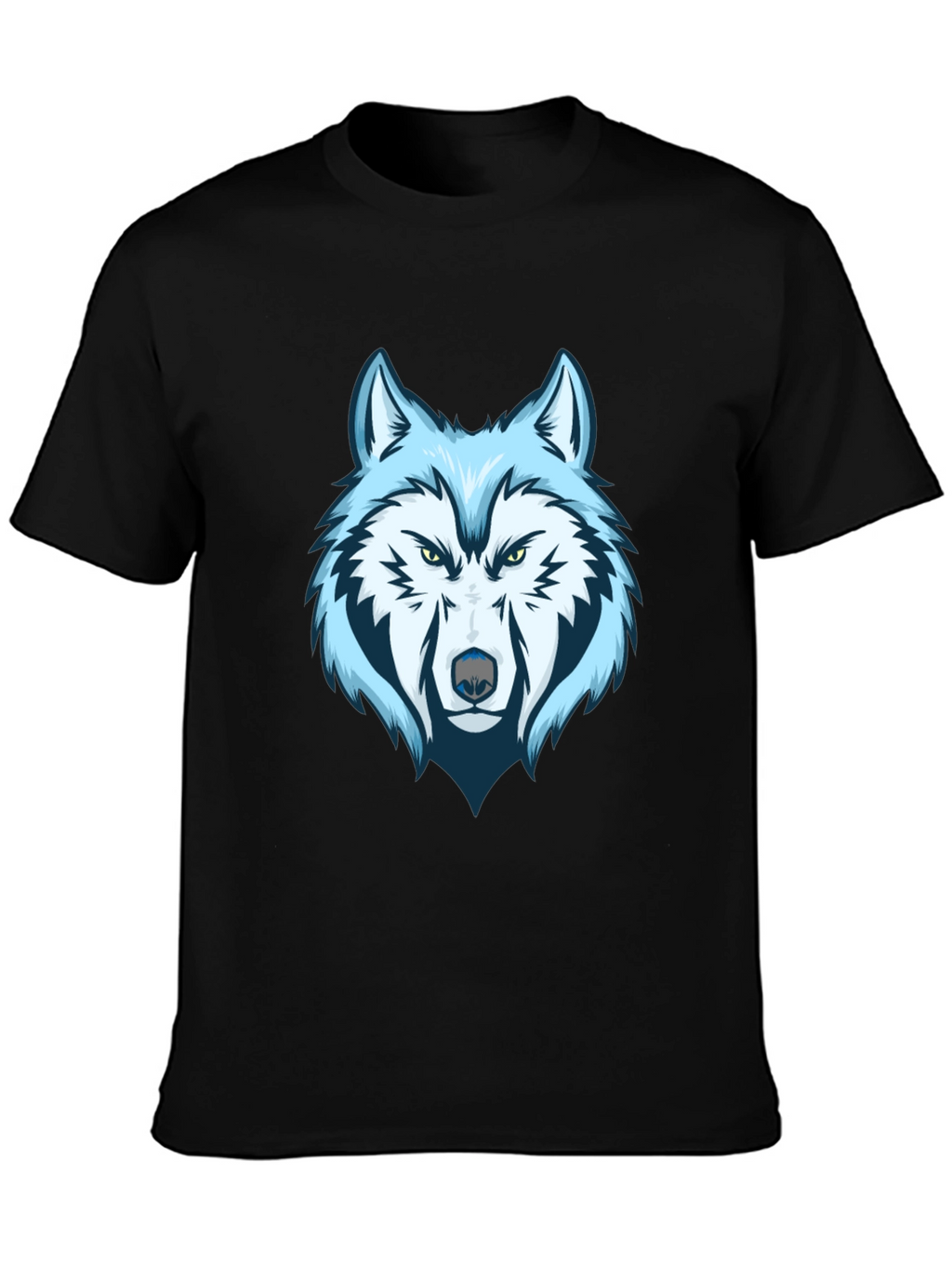 Cool Wolf Graphic Tee - Mens Black T-Shirt