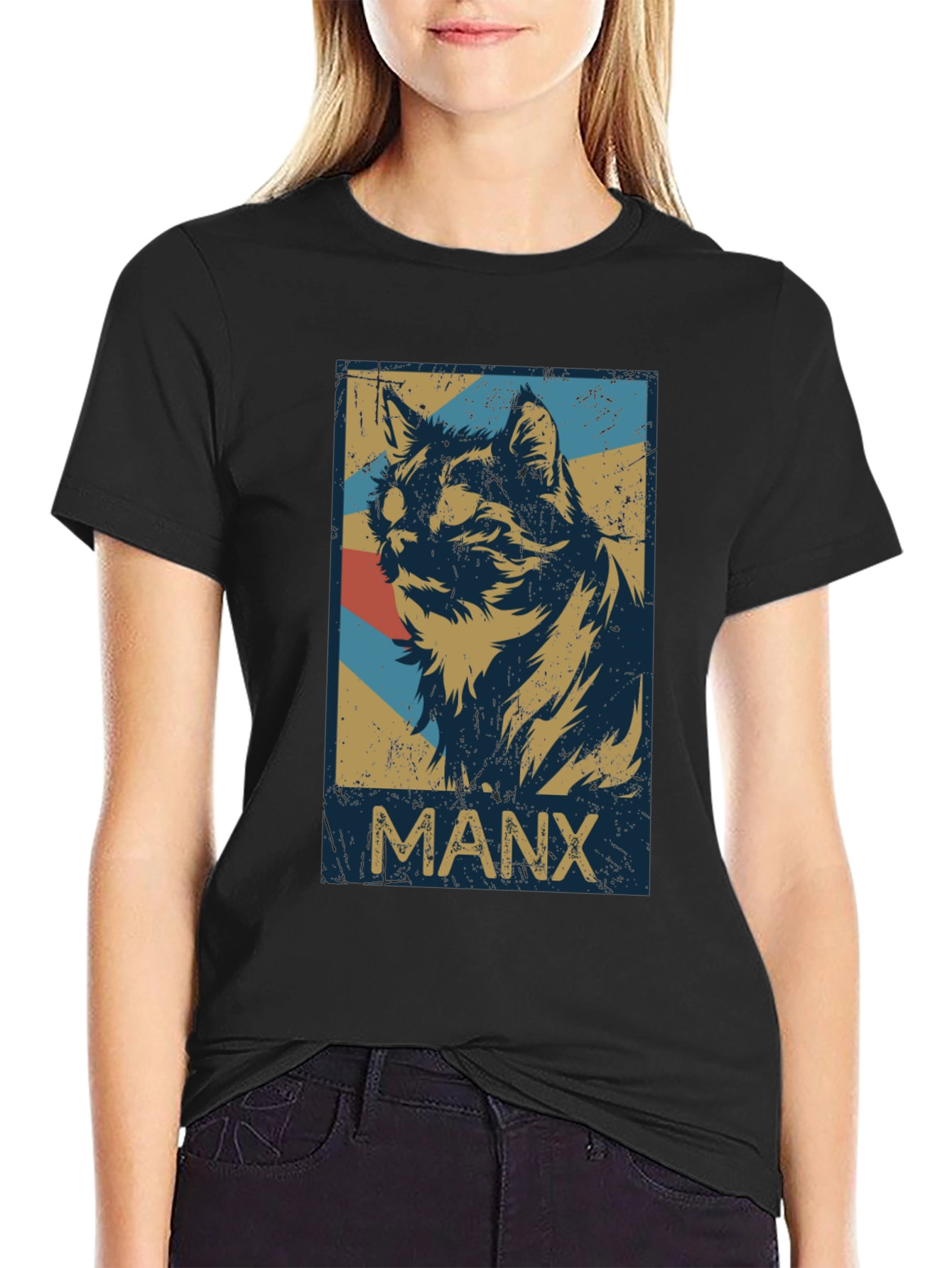 Manx Cat T-Shirt - Vintage Style Graphic Tee