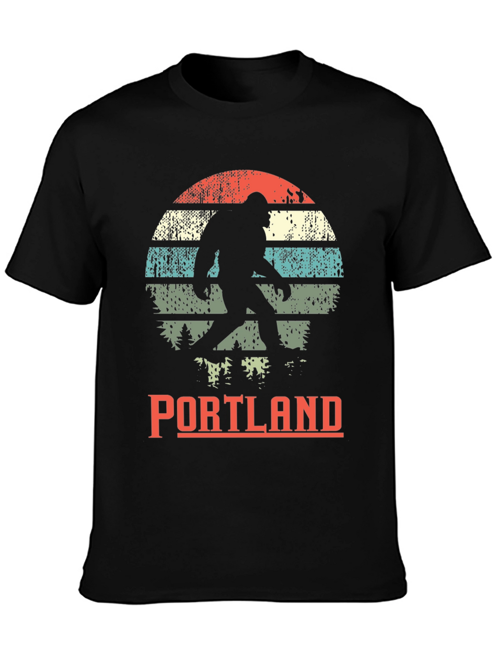 Portland Bigfoot Graphic Tee - Retro Sasquatch T-Shirt