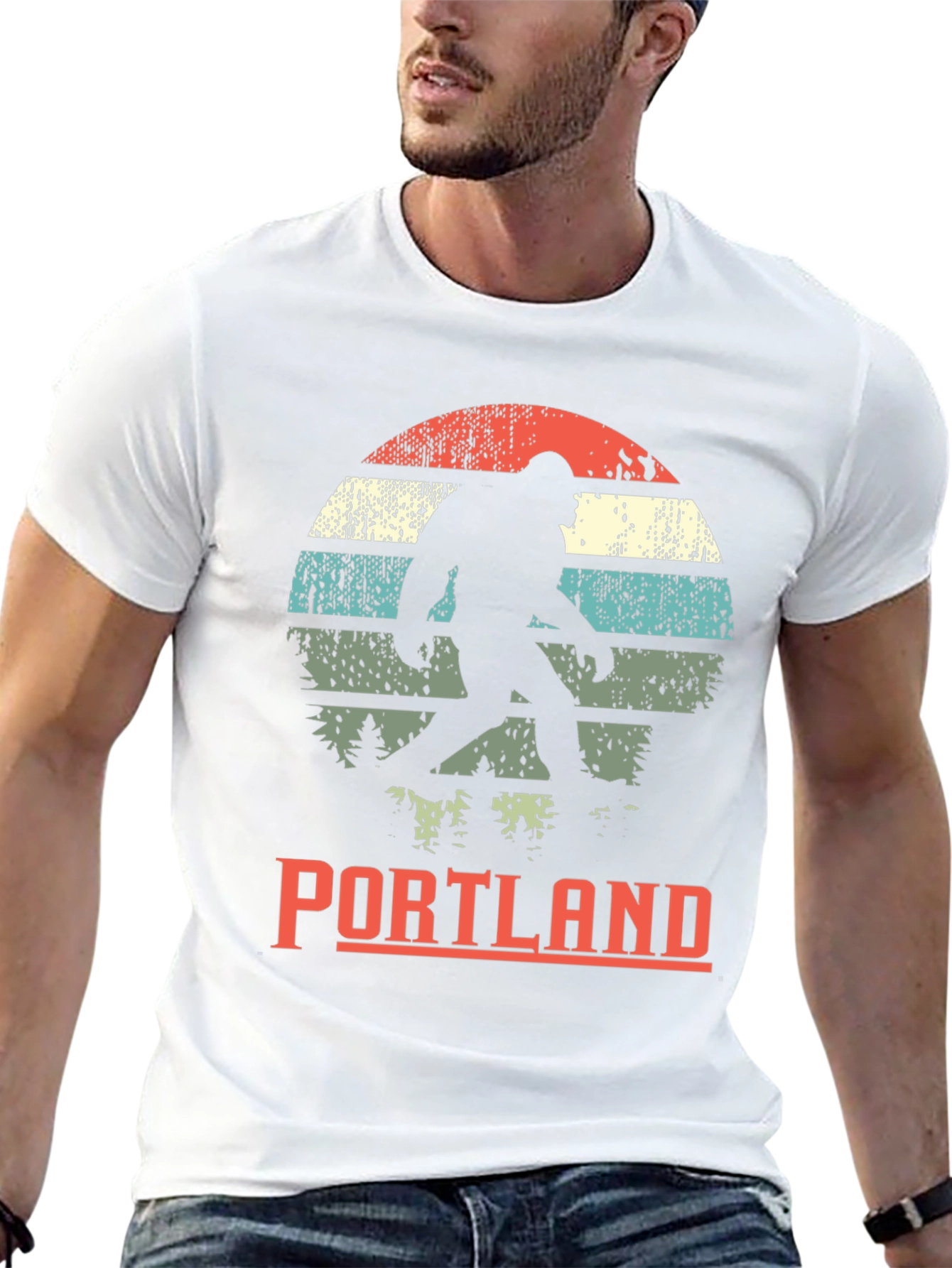 Portland Bigfoot Graphic Tee - Retro Sasquatch T-Shirt