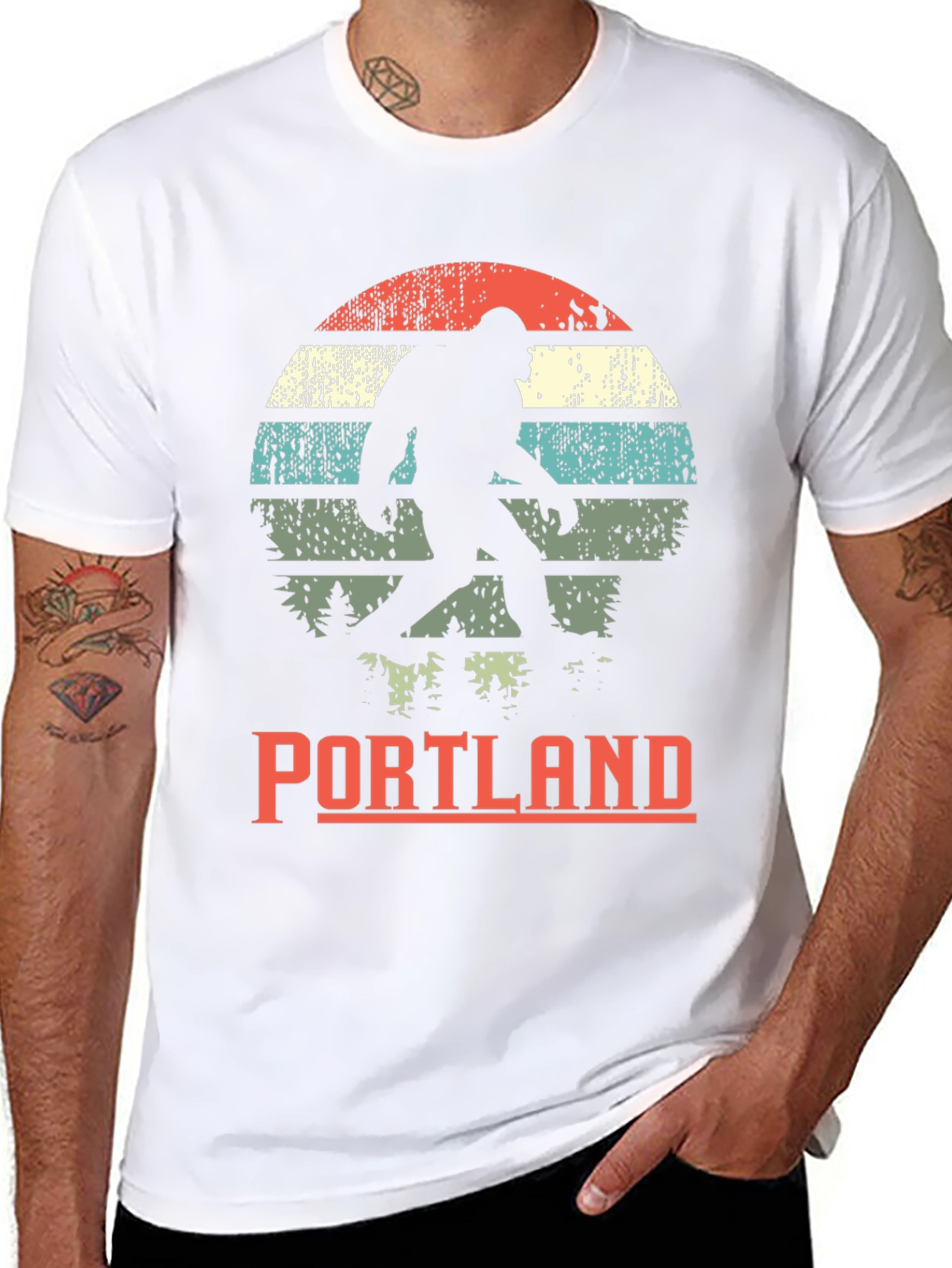 Portland Bigfoot Graphic Tee - Retro Sasquatch T-Shirt