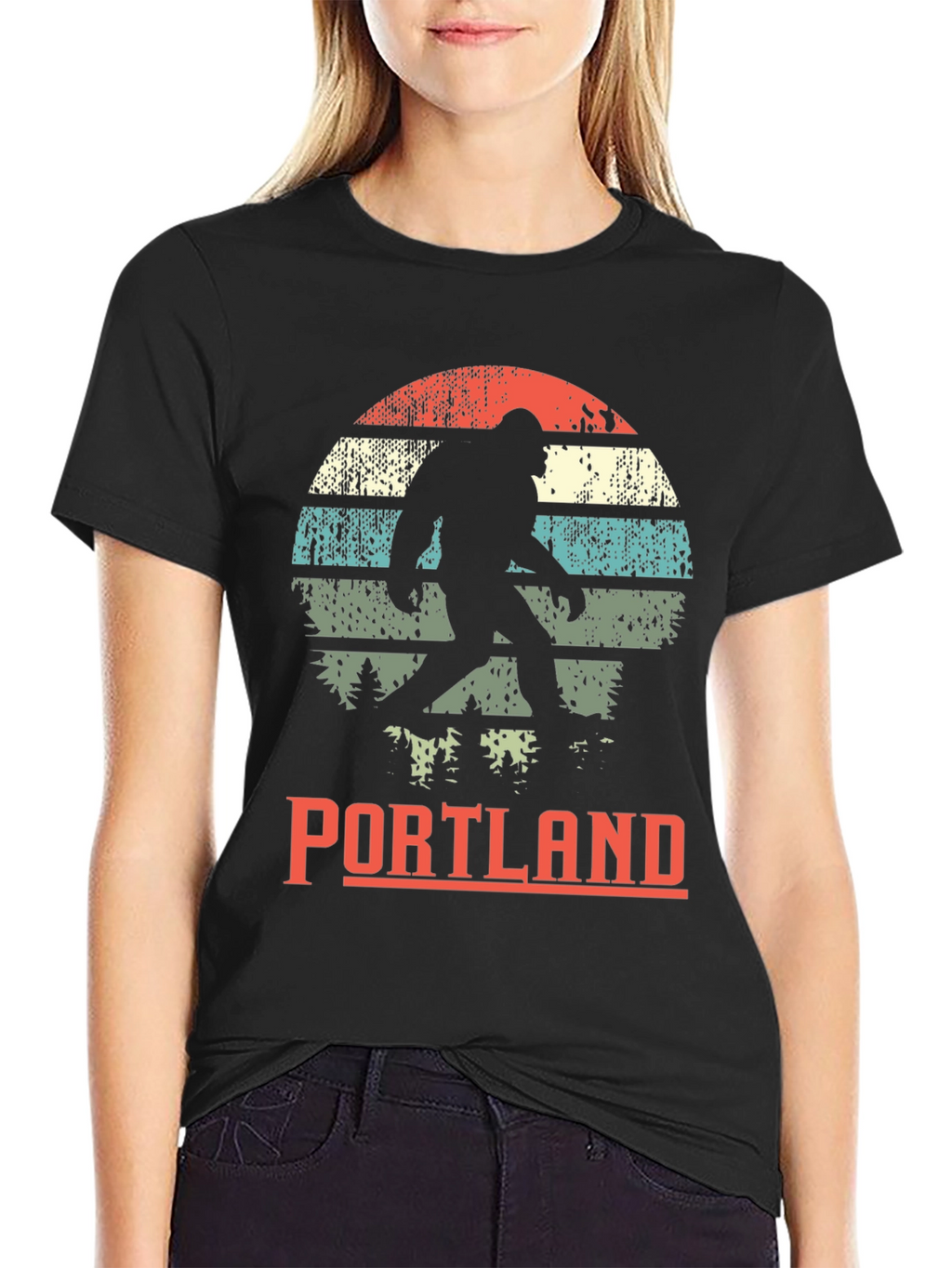 Portland Bigfoot Graphic Tee - Retro Sasquatch T-Shirt