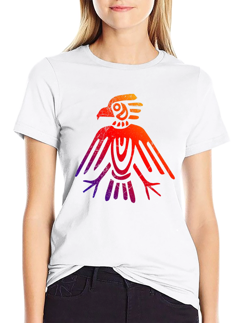 Aztec Eagle Graphic Tee - Gradient Design
