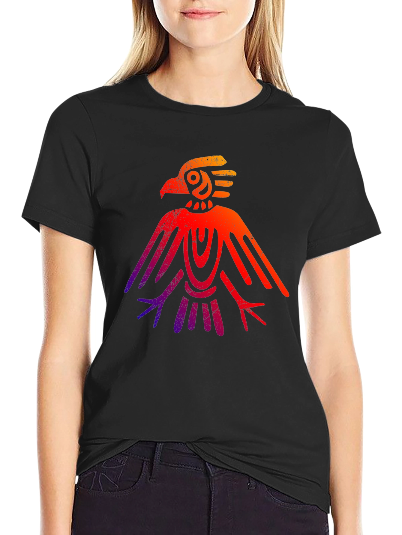 Aztec Eagle Graphic Tee - Gradient Design