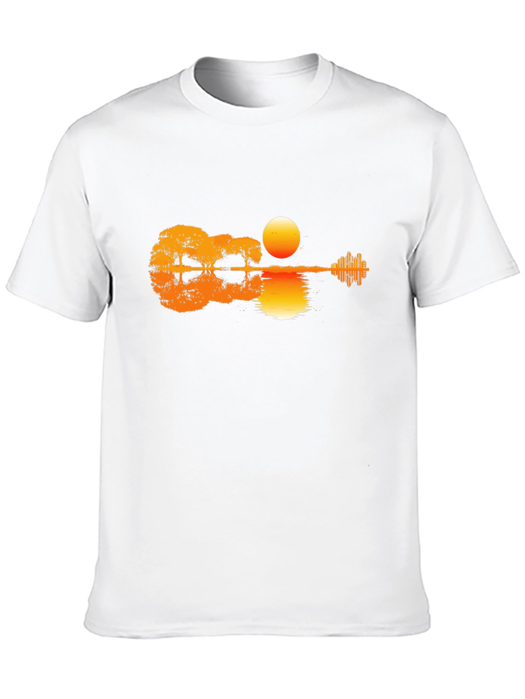Guitar Sunset Graphic Tee - Black