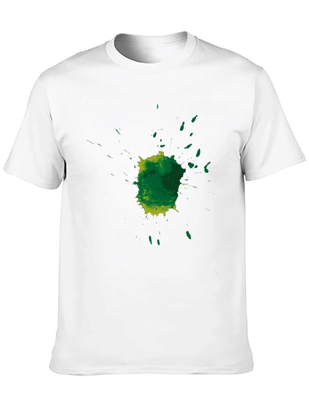 Green Splatter Graphic Tee - Mens Black T-Shirt