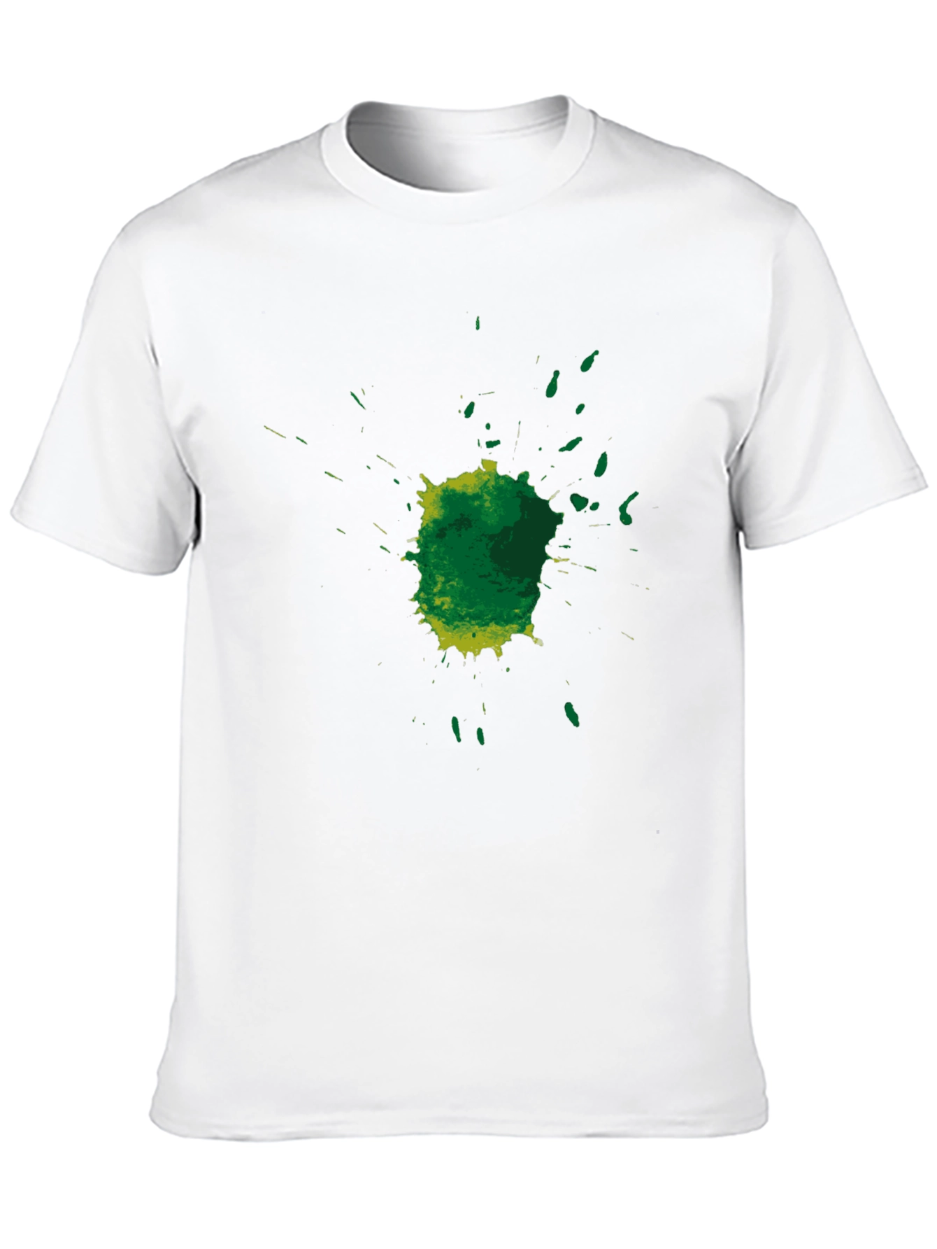 Green Splatter Graphic Tee - Mens Black T-Shirt