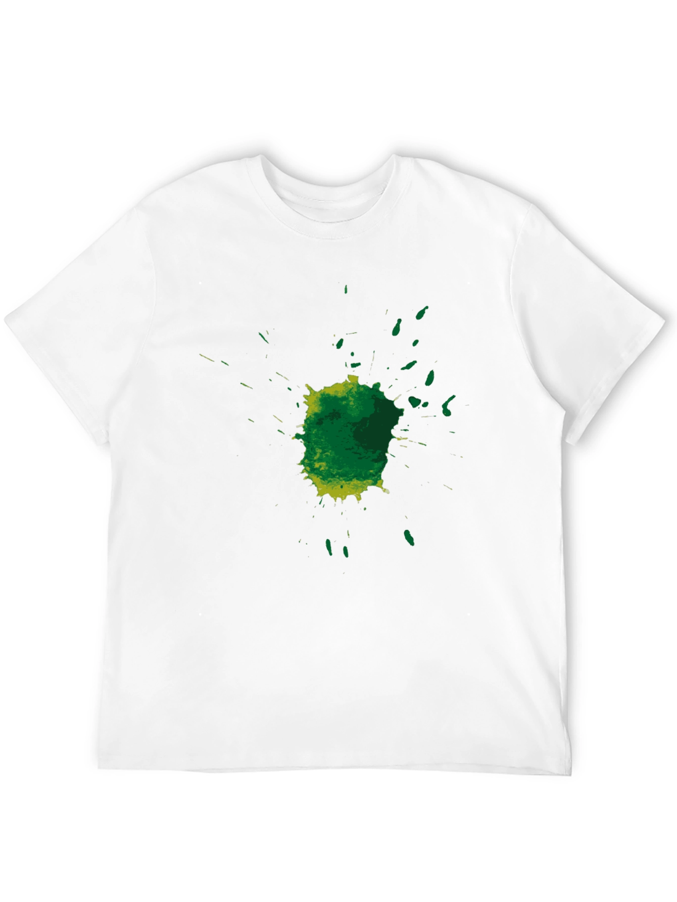 Green Splatter Graphic Tee - Mens Black T-Shirt