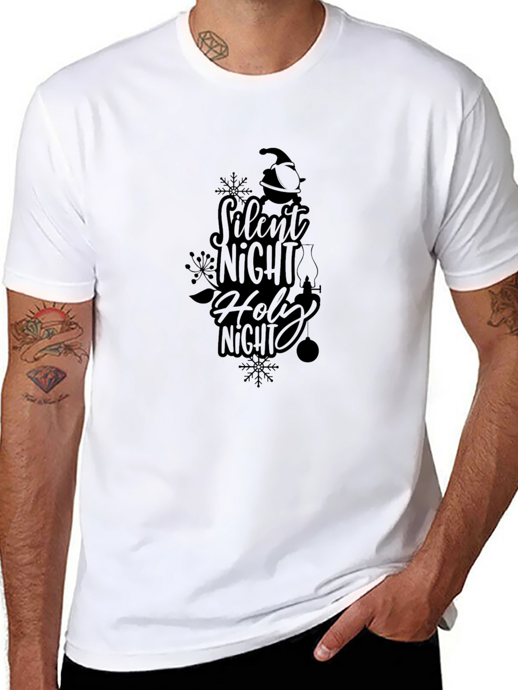 Silent Night Holy Night Black Tee
