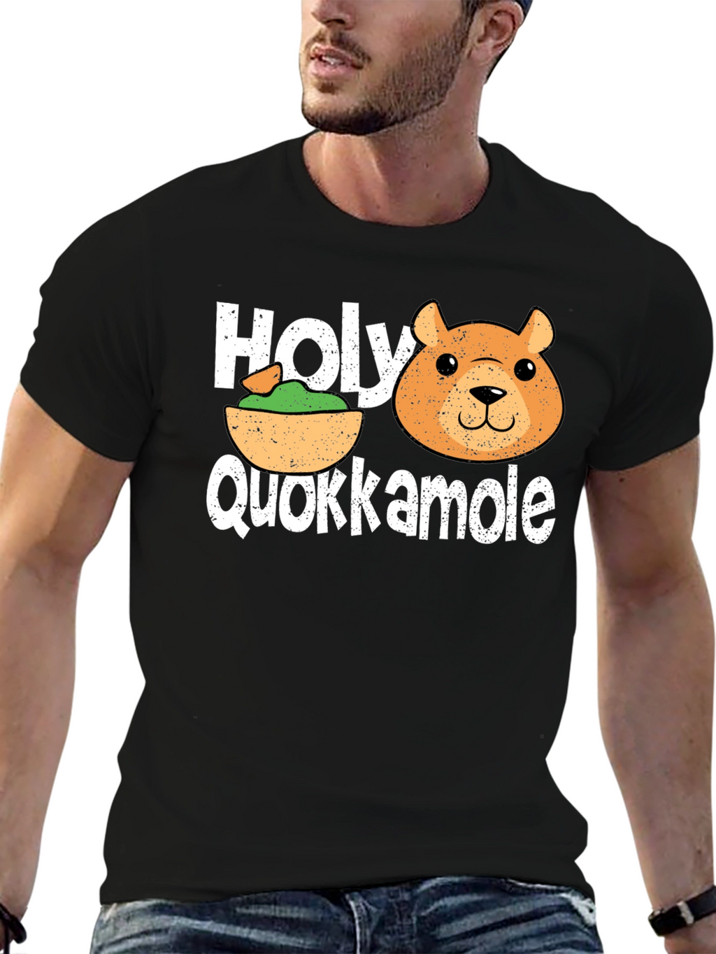 Holy Quokkamole T-Shirt: Funny Guacamole & Quokka Tee