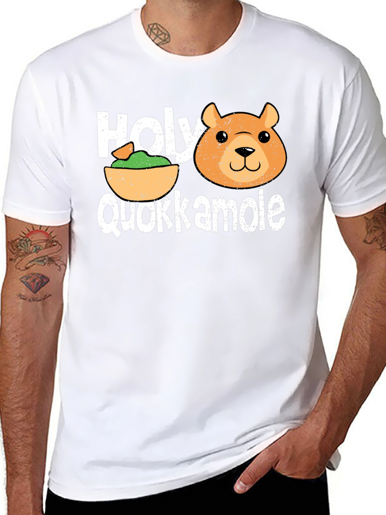 Holy Quokkamole T-Shirt: Funny Guacamole & Quokka Tee