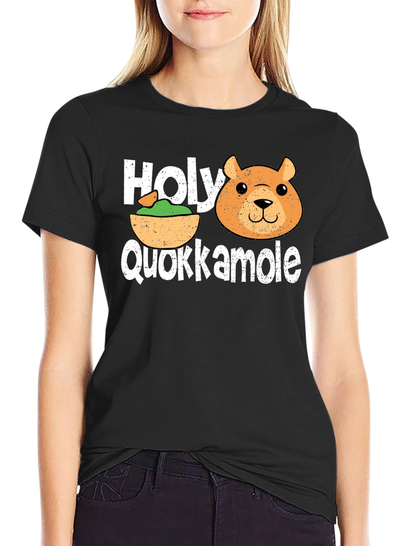 Holy Quokkamole T-Shirt: Funny Guacamole & Quokka Tee