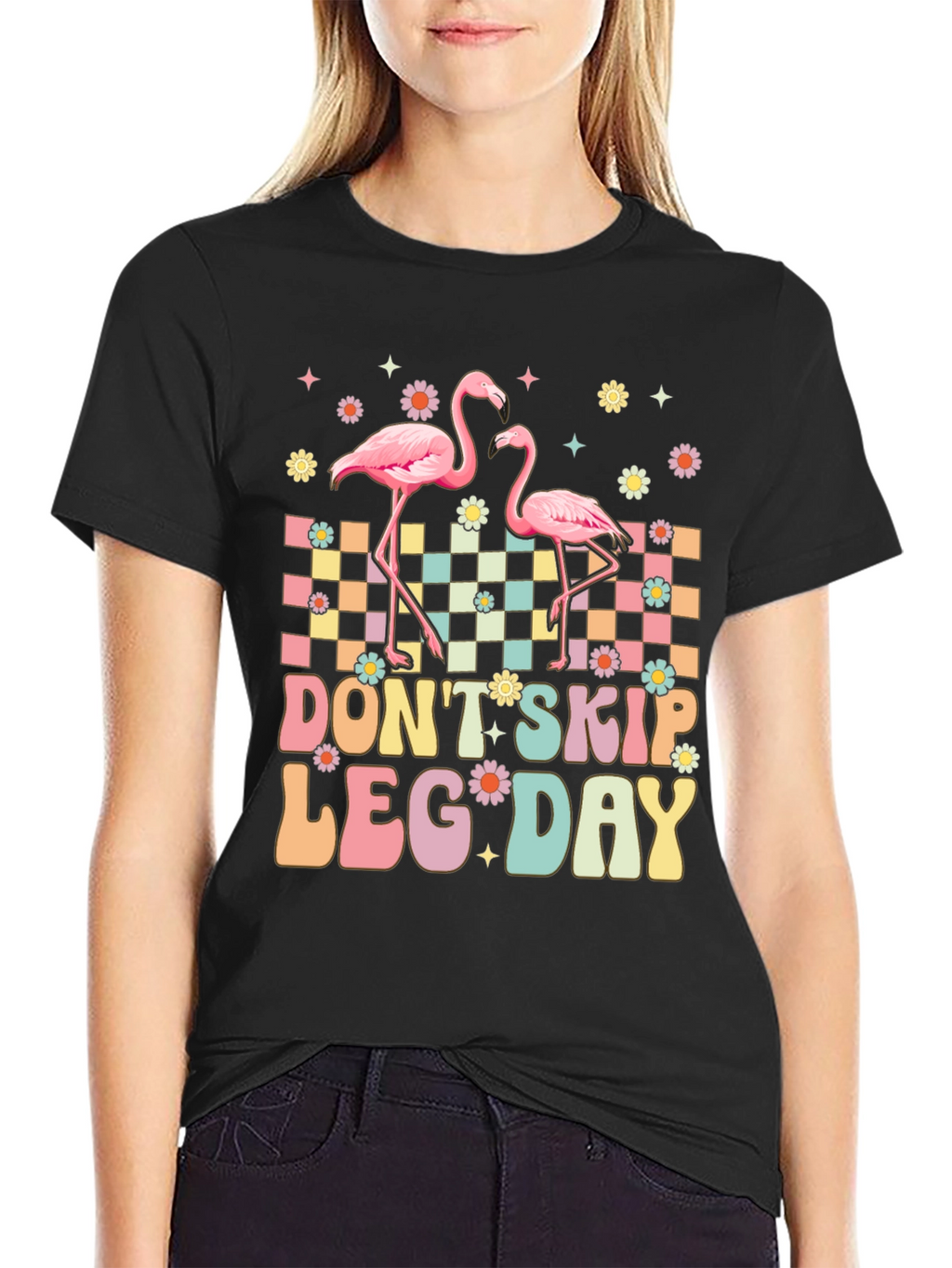 Flamingo Leg Day Graphic Tee