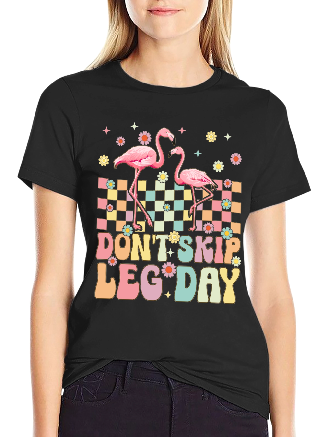 Flamingo Leg Day Graphic Tee