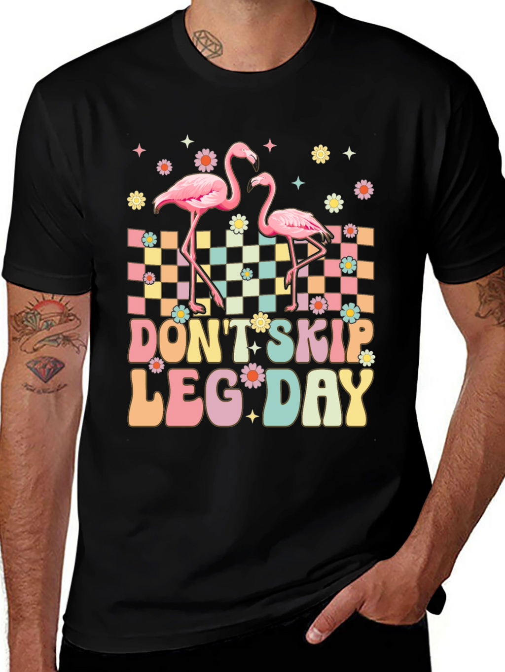 Flamingo Leg Day Graphic Tee