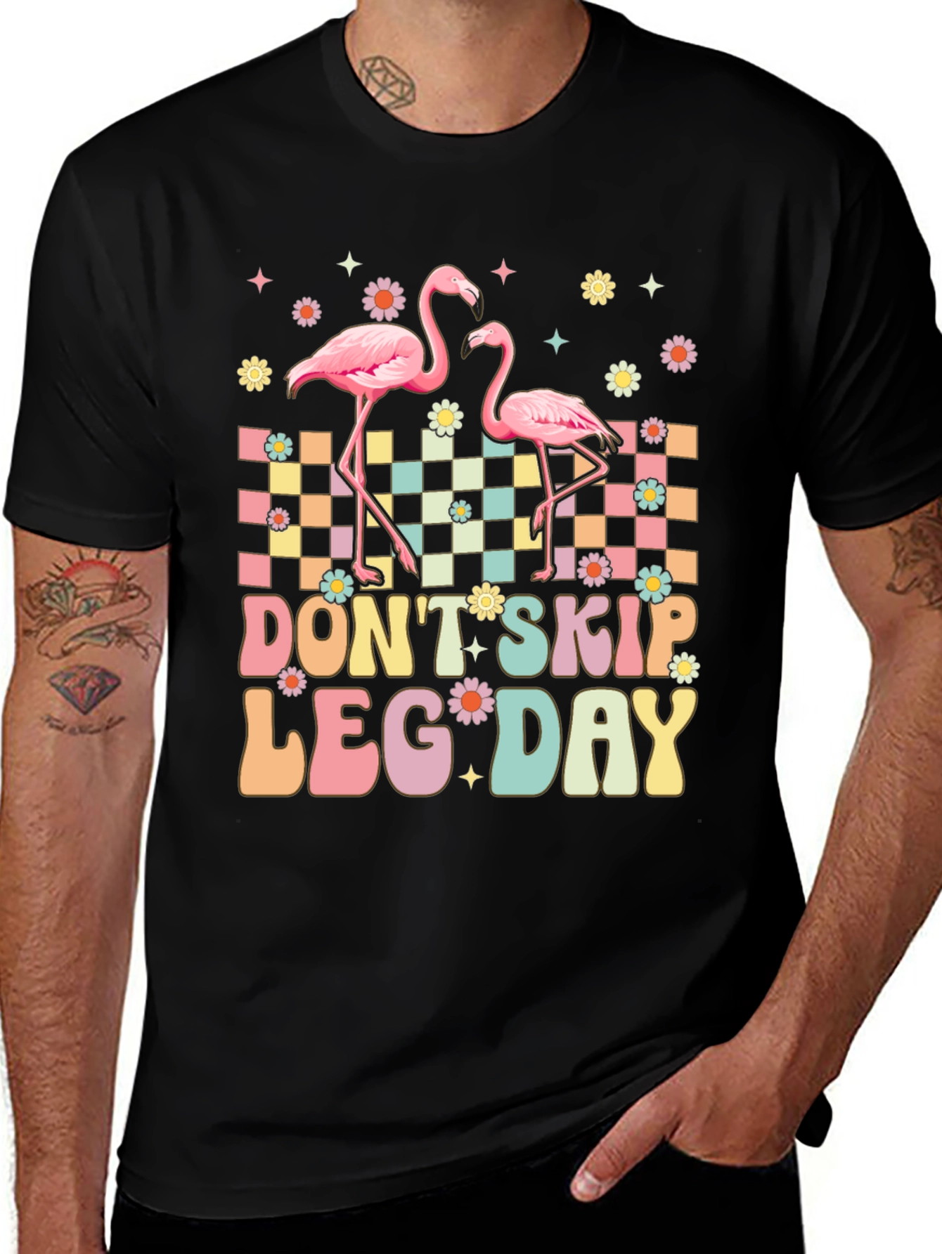 Flamingo Leg Day Graphic Tee