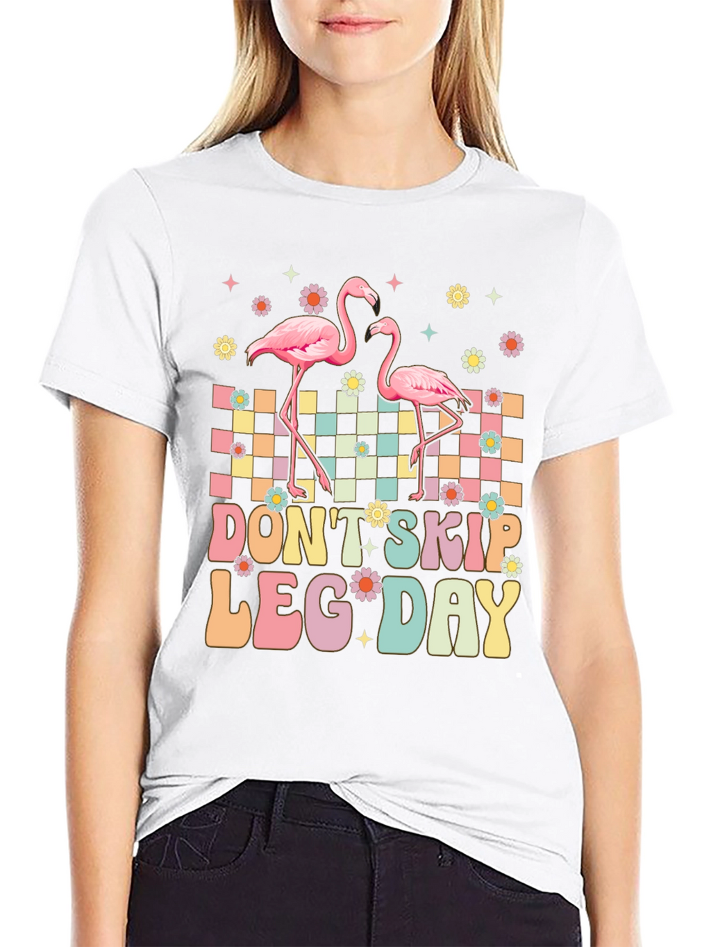 Flamingo Leg Day Graphic Tee