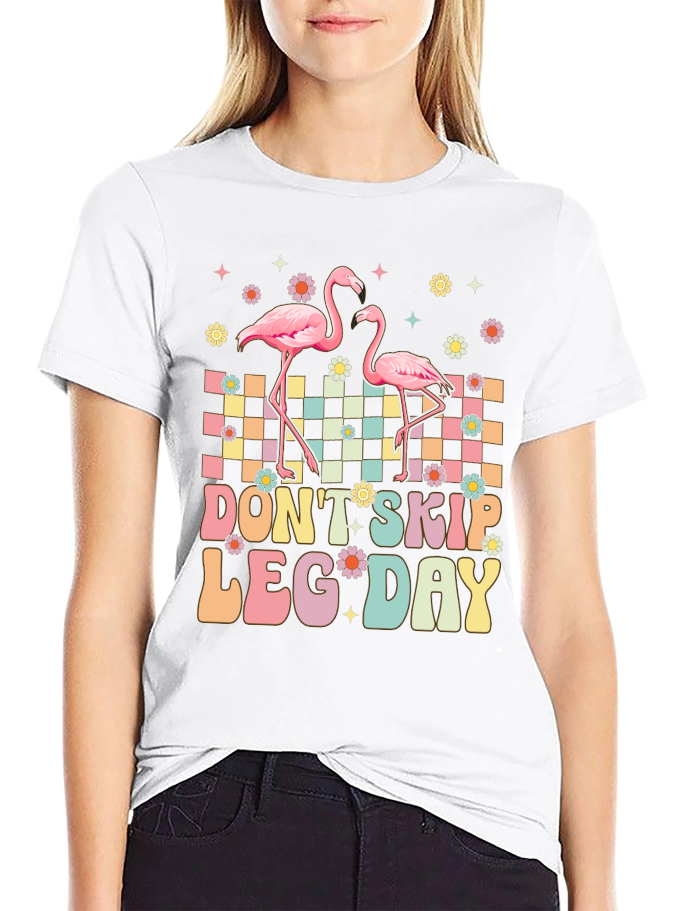 Flamingo Leg Day Graphic Tee