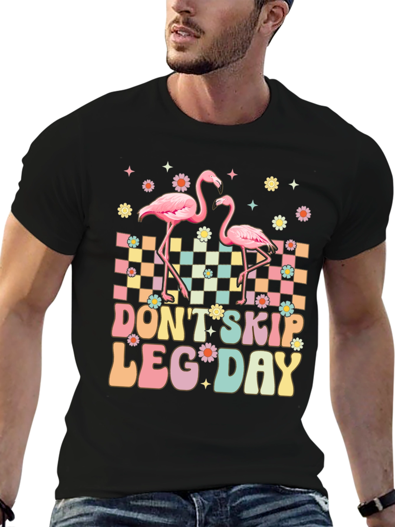 Flamingo Leg Day Graphic Tee