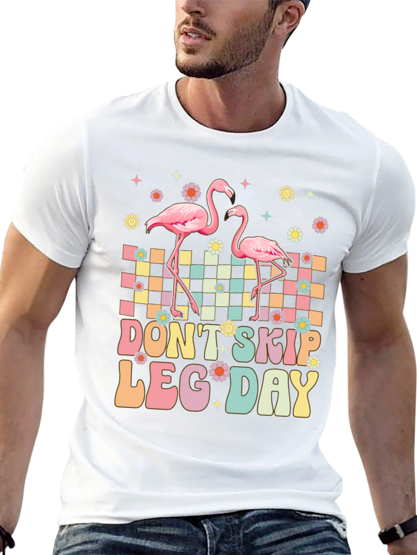 Flamingo Leg Day Graphic Tee