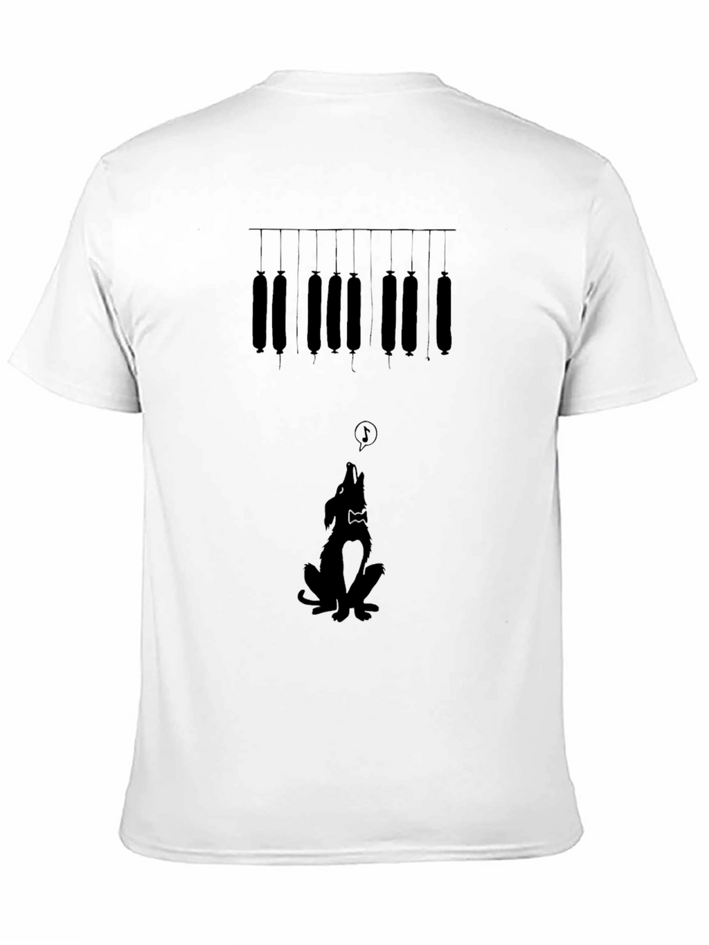 Sausage & Howling Dog Graphic Tee - Black